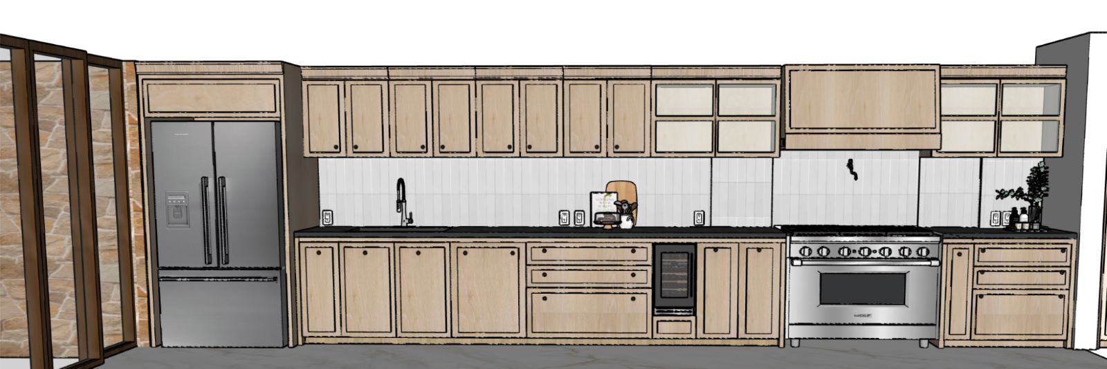 Modelo do projeto Moctezuma feito no SketchUp. Plantas criadas no LayOut para o projeto Moctezuma. Imagem de cortesia do Studio Maison Co.