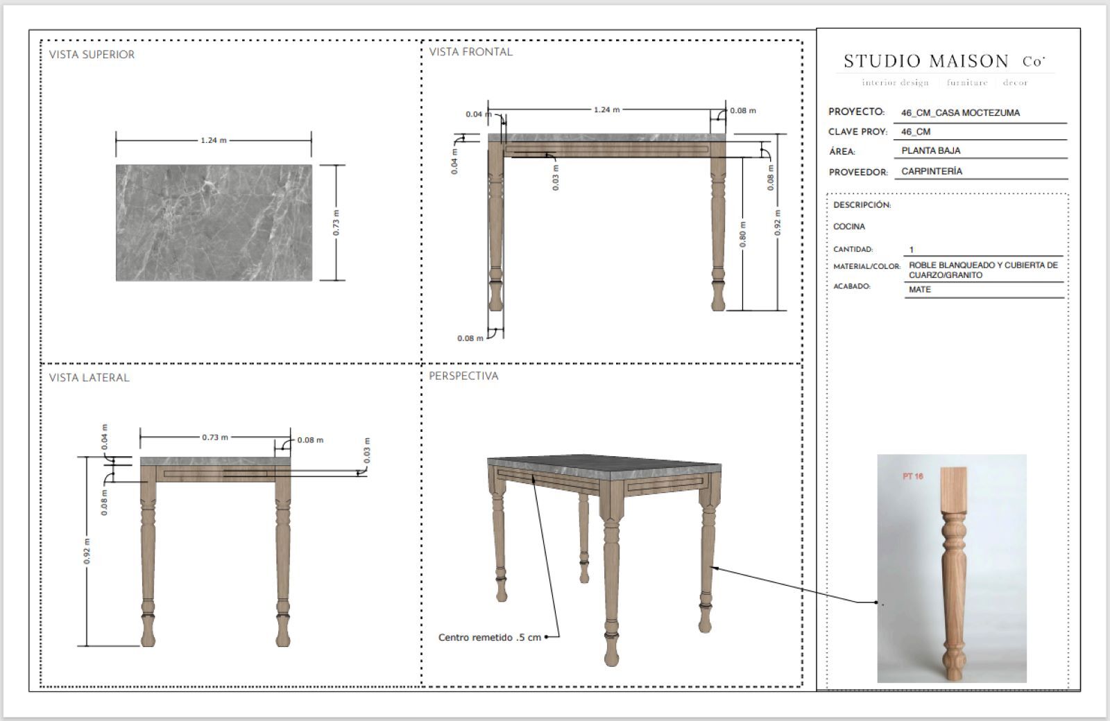 Modelo do projeto Moctezuma feito no SketchUp. Plantas criadas no LayOut para o projeto Moctezuma. Imagem de cortesia do Studio Maison Co.